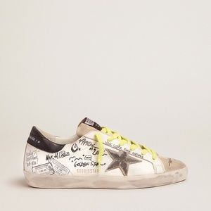 Golden Goose Journey Super-Star sneakers with graffiti